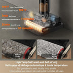 DREAME H12 FlexReach Vacuum Mop, 0 Tangle Wet Dry Vacuum Cleaner, Cordless Vacuum Mop All-in-One for Hard Floors, 180° Lie-Flat Floor Cleaner Machine with 194°F Hot Self-Cleaning, 50Mins Runtime