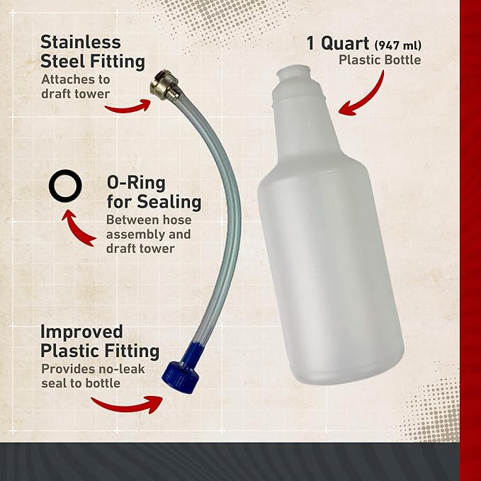 Kegerator Beer Line Cleaning Kit - All Necessary Cleaning Accessories and Powder Cleaning Compound