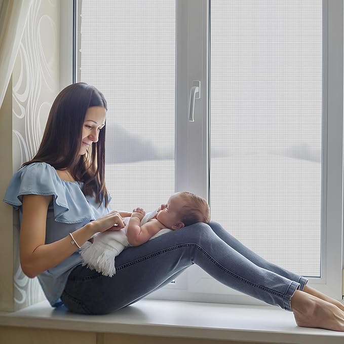 40"x118" Window Screen Mesh, Fiberglass Window Screen, Screen Door Mesh, Windows Screens and Screen Door Replacement, Patio Screen Mesh- Gray