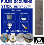 PUMIE Heavy Duty Scouring Sticks, by United States Pumice Co, Cleans Porcelain, Ceramic Tile, Concrete Masonry and Iron, Institutional Pack of 24 Bars