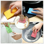 Zhengmy 300 Pieces Kitchen Sponge Bulk Natural Sponges for Dishes Compressed Wood Pulp Sponges Cleaning Sponge Without Scratching for Kitchen Bathroom, 3.9 x 2.4 x 0.12 Inch (Multicolor)