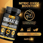 (2 Pack) Tongkat Ali Fadogia Agrestis for Men Supplement, Male Nitric Oxide Booster Longjack Tongkat Ali Extract Powder Vitamins Test Pump Flow Performance Blend Tongkat-Ali for Women (120 Capsules)