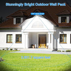 Modern Sleek LED Flood Light 120W, 360° Rotatable Outdoor Security Areas Lighting, 14200LM 5000K Waterproof Wall Pack for Yard,Building,Driveway,Car Lot (4Pack)