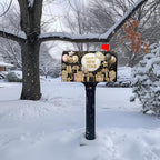 Happy New Year Mailbox Covers Magnet Standard Size 21 X 18 Inch Firework Balloon Mailbox Wraps Post Letter Box Cover Yard Garden Outdoor Decorations New Year Gift