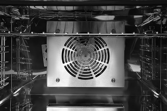 KoolMore 23 in. Commercial Countertop Convection Oven for Half-Size Pans with 4 Racks 1600W of Power in Stainless-Steel, ETL Listed for Safety and Sanitation (KM-CTCO-15)