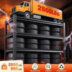 72 ”H Garage Shelving Heavy Duty, Garage Storage Shelves 2500LBS Industrial Shelving Unit, Adjustable Metal Shelving, Steel Garag Organizer, Rack Shelf for Basement, 72 ”H×36”W×16”D