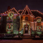 Meconard C9 Led Replacement Christmas Light Bulbs, C9 Shatterproof Led Bulbs for Christmas Indoor Outdoor String Lights, E17 Intermediate Base, Commercial Grade Holiday Bulbs, Red, 25Pack