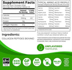 Orgain Hydrolyzed Collagen Peptides Powder For Women & Men, 20g Grass Fed Collagen, Unflavored - Hair, Skin, Nail, & Joint Support Supplement, Paleo & Keto, Non-GMO, Type I and III, 1lb