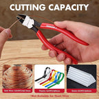 ARROW 7" Precision Wire Cutters - Spring Loaded Side Cutters, Ultra-Sharp Flush Cut Pliers, Diagonal Cutting Pliers with Non-Slip Handle for Jewelry Making, Crafts, Electronics, Zip Ties, DIY Models