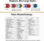 Korky 3060BP Universal Toilet Flapper Replaces Most Large 3-Inch Flappers - Long Lasting Rubber - Easy to Install - Made in USA, Red
