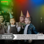 Sunlite 80700 LED C7 Holiday Decorative Light Bulb, 0.4 Watts, E12 Candelabra Base, Faceted Christmas-Lights; Nightlight, Blue 6 Count