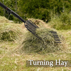 Pitchfork for Gardening, 10 Tines Pitch Fork with Non-Slip Handle, Heavy Duty Pitch Fork for Mulching, 45 Inches