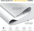 ChrisDowa Cordless Blackout Roller Shades for Windows, Thermal Insulated UV Protection Pull Down Shades, Total Blackout Window Blinds for Home, Office, Bedroom, Door (70" W x 72" H, Grey)