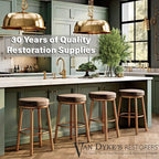 VAN DYKE'S RESTORERS Solid Brass Casement Latch with Lever Handle for Doors and Windows – Antique Brass, Polished Brass, Polished Nickel, or Bronze Finish, Includes Mounting Hardware