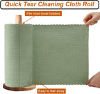 80 Pack Microfiber Cleaning Cloth Roll,Lint Free Rags & Tear Away Reusable Towels Washable Scratch,Ultra Absorbent Dish Rags(12" x 12") for Car Kitchen Home Garage-Green