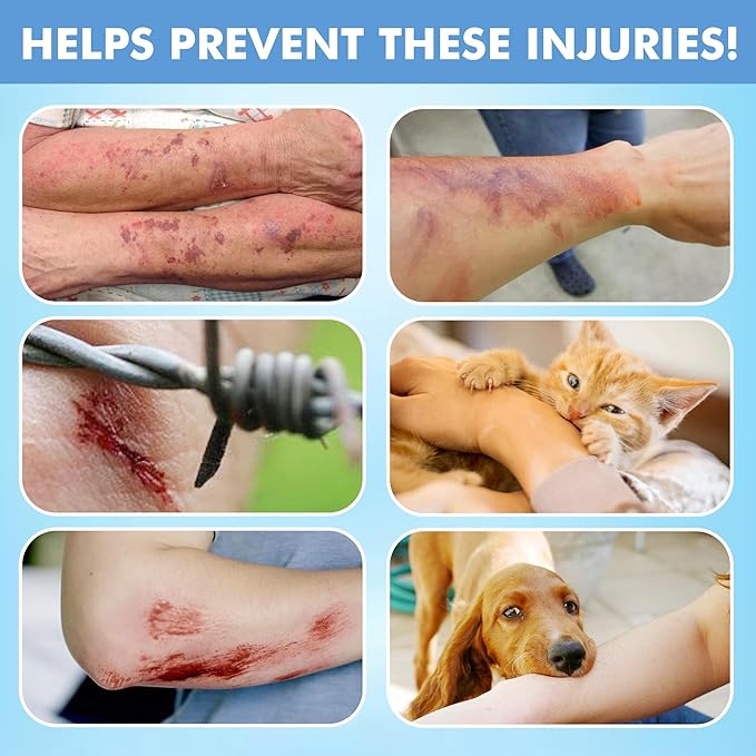 Arm Chaps Leather Protective Sleeves Arm Guard - Prevent Cuts, Scratches & Bruises - Genuine Cowhide - Ideal for Gardening & Construction - Left & Right Form-Fitting. Tan (1 Pair/X-Large).