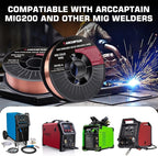 ARCCAPTAIN Mig Welding Wire, 0.030 10Lb Mig Wire ER70S-6 10Lbs Gas Solid Carbon Steel Low Splatter Mig Welding Wire Compatible With Lincoln Miller Forney Harbor Welder 0.08 4.5KG
