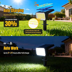 Solar Spot Lights Outdoor, [10 pack/118 LED] 4 Modes Auto On/Off Solar Landscape Spotlights, Ip67 Waterproof Solor Powered Pathway Lights for Outside Yard Garden Walkway Tree Patio (Cool White)
