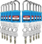 Lockout Tagout Locks - 10 Pack Blue Loto Locks, Keyed Alike Padlock OSHA Compliant Lock Out Tag Out Lock, Safety Padlocks for Electrical Lockout Tag Out Kits