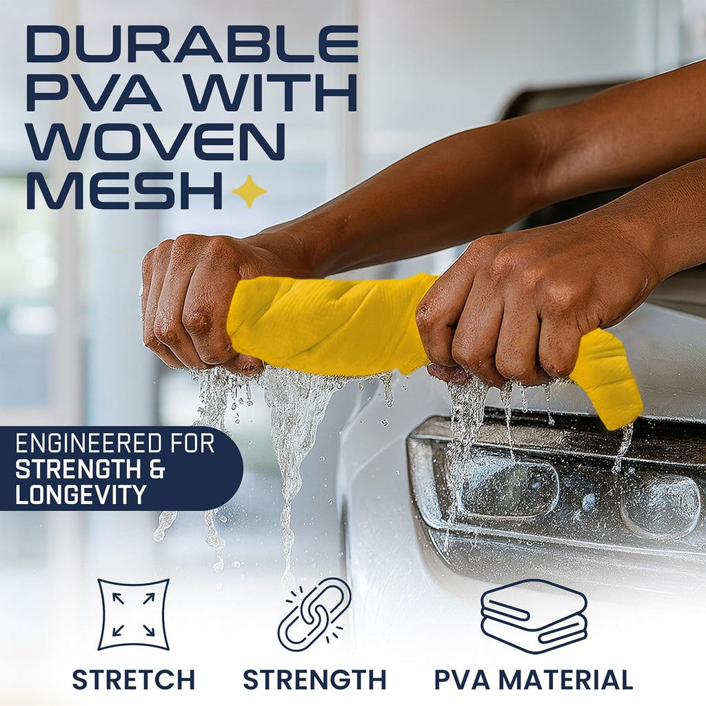 Premium Large Shammy Towel for Cars (26"x17") - Super Absorbent, Ultra-Soft, Spot-Free, Scratch-Free, Lint-Free Chamois Cloth - Reusable, Long Lasting Drying Towel (Original)