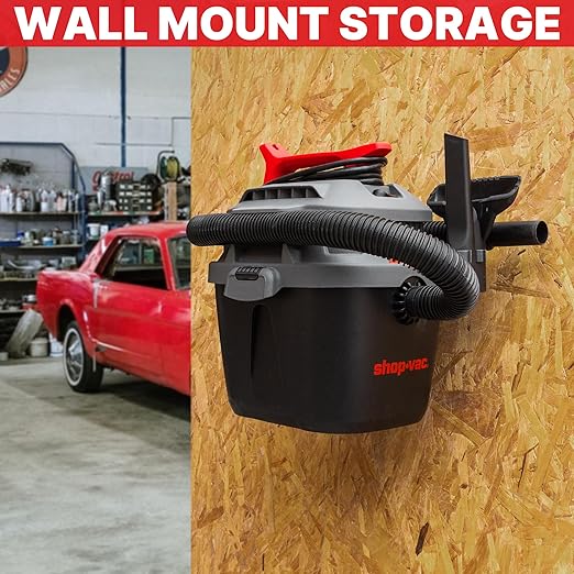 Shop-Vac 2.5 Gallon 2.0 Peak HP Wet Dry Vacuum with Blower, Wall-Mounted Portable Shopvac with 10 Feet Cord, 1.25 Inch x 4 Feet Hose, Small Vacuum Cleaner Ideal for Garage, Workshop & Home, 5430095