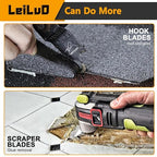 LEILUO 156 Pcs Multitool Blade Kits Oscillating Tool Cutting Sanding and Scraping Accessories with Storage Bag Oscillating Saw Blades Compatible with DeWalt Makita Dremel and More