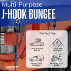 Heavy Duty Bungee Cords with Hooks - 10 Piece 18 Inch Bungie Cords Set