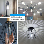 Jensense Edison LED Light Bulbs E26 Bulb 60 watt Equivalent Dimmable Light Bulbs 5000K Daylight Cool White Vintage 7W Edison Bulbs 110V 120V 800 Lumen CRI90, 4 Pack