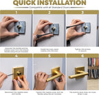 Mega Handles Prime Dummy Lever, Door Handle for Closet or French Doors, Single Side Door Levers, Non-Turning, Fits All Standard Door Sizes, Covered Screws Included - Satin Brass (2 Pack) 5"