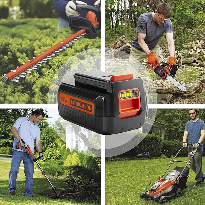 ARyee 3.0Ah 40V LBX2040 Replace for Black and Decker 40V Battery LBXR36 LBXR2036 LST540 LCS1240 LBX1540 LST136W Cordless Power Tool Lithium Battery, 4-Pack