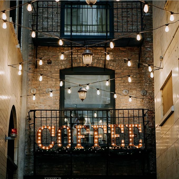 6pcs ST38 Edison Small Bulb 2W Equivalent to 15W-20W E12 Warm Base Clear Glass LED Bulbs for Chandeliers Fans Candelabras Outdoor ST38 String Lights