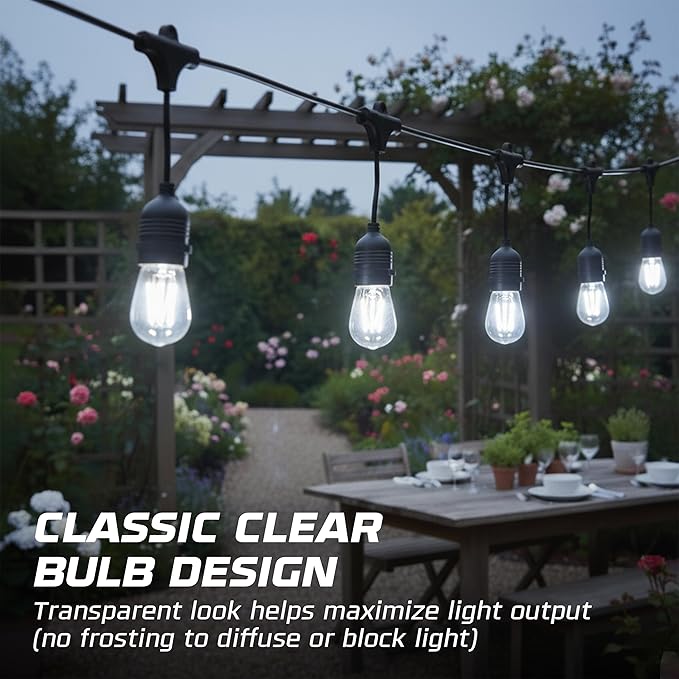 OHLECTRIC Clear White Night Light Bulbs (10-Pack) 11-Watt S14 Sign Bulb, Decorative Light Bulbs, E26 Medium Base, Colorful Bulbs, Dimmable, Sign Replacement Lamp for Indoor & Outdoor Use. Avg Hrs 5000