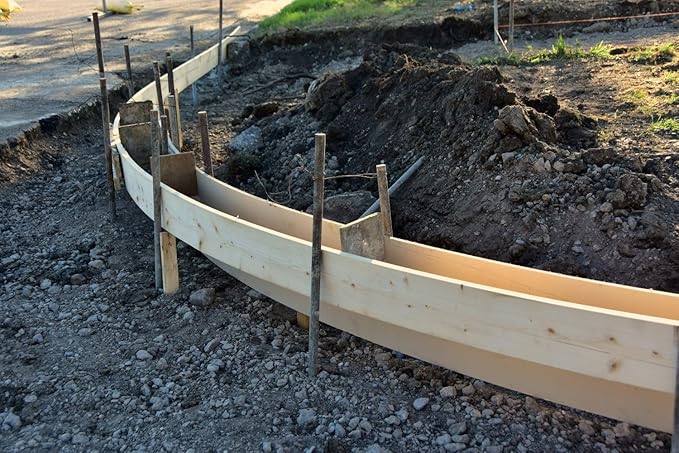 Sandbaggy 72" Round Steel Concrete Form Stakes with Nail Holes - Rust Resistant Coating - Removable, Reusable (10)