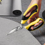 Utility Scissors Heavy Duty: 8-Inch sharp Scissors All Purpose heavy duty, Serrated Blades Cut Carpet, Cardboard, Wire, Leather, Fabric, Multipurpose Shears for Kitchen, Garden, Office, Craft