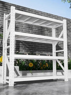 Storage Shelves Heavy Duty, Metal Garage Shelving Units, 4 Tier Storage Rack Shelf, Steel Industrial Shelving, Adjustable Standing Shelf for Basement/Warehouse (White, W59.06*D19.69*H78.74)