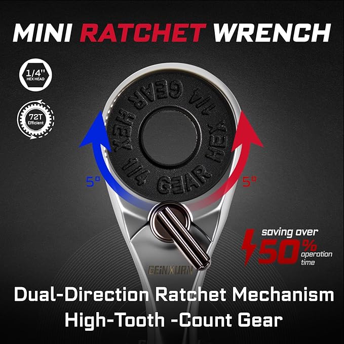 21 Pieces Tool Kit Include Mini Rachet Wrench, S2 Steel Screwdriver Bit, Mini Screwdriver Handle, Magnetic Locking Bit Holder and Nut Driver, Portable Hand Tools Set for Repair