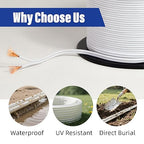 Low Voltage Landscape Lighting Cable 18/2 SPT-1W Bulk Lamp Cord 300-Volt 18-Gauge 250-feet Spool White UL Listed
