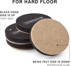 Felt Furniture Sliders Hardwood Floors X-PROTECTOR – 8 PCS 4 3/4 inch Furniture Sliders – Heavy Duty Felt Sliders Hard Surfaces – Move Your Furniture Easily & Safely!