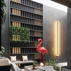 Outdoor Lights 2 Pack,Modern Outdoor Wall Light Fixture Long Strip LED Wall Sconce IP65 Anti Rust Warm Light 3000K Gold Exterior Wall Mount Lights for Entrance, Hallway, Garage, Porch