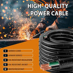 150ft 18/3 18 AWG Portable Power Cable (3 Conductor) - SJOOW 300V 18 Gauge Electric Wire for Motor Leads, Portable Lights, Battery Chargers and Machinery - 3 Conductor - 150 Feet Electrical Cord