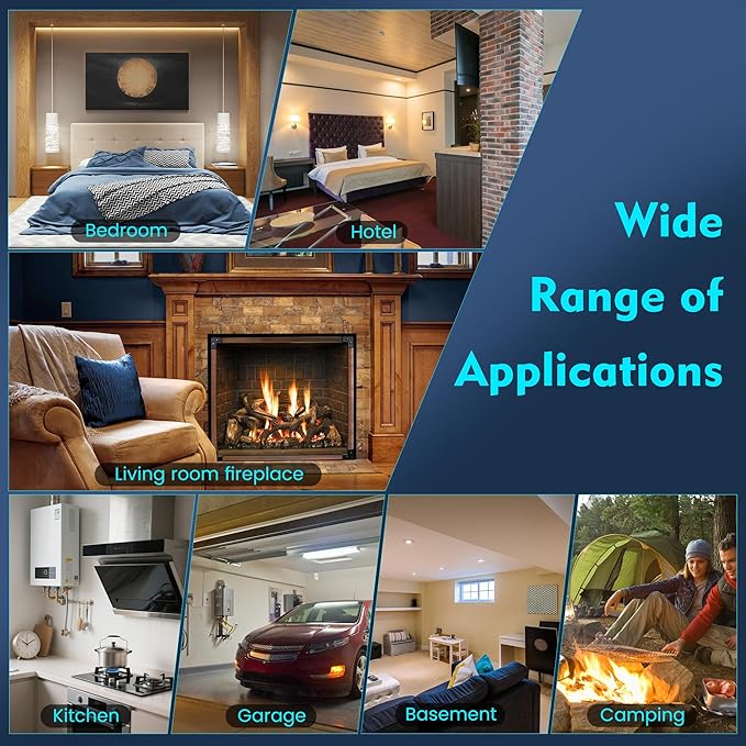 4 Packs Plug in Carbon Monoxide Detector, Gas and Carbon Monoxide Detector, Natural Gas Detectors for Home/Apartment/RV/Camping, with Battery Backup