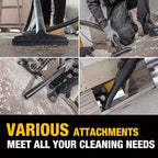 DEWALT 10 Gallon STEALTHSONIC Wet and Dry Shop Vacuum, Ultra Quiet Heavy Duty With Attachments, Powerful Outdoor Vac for Car, Garage, Workshop, Jobsite, Patio, DXV10S-QT, 5 Peak HP