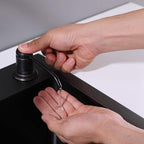 GAGALIFE Soap Dispenser for Kitchen Sink (Oil Rubbed Bronze) and Extension Tube Kit, Complete Brass Head, 40" Silicone Tube Connect to The Soap Bottle Directly, No More Top Refill