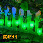 Brightown C9 LED Replacement Christmas Bulbs, 25 Pack Green Shatterproof C9 Bulbs, Waterproof Commercial LED Holiday Bulb for Christmas String Light, E17 Intermediate Base, Dimmable