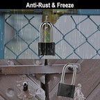 4pcs Combination Lock, 4-Digit Heavy Duty Combo Lock, Combination Padlock Outdoor Waterproof Gate Locks for Outdoor Fence, Locker, Sheds, Gym, Gate Hasps(4pcs, Long Shackle)