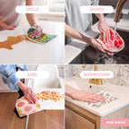 Papaya Reusable Paper Towels, Premium Swedish Dishcloths, Washable Reusable Dish Cloths, 1 Sheet Replaces 17 Rolls, Eco Friendly Stocking Stuffer - 4 Sheets, 2 Hooks