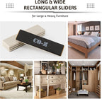 CO-Z Large Furniture Sliders - 4 Pack, 2 1/2" x 9" Rectangle Reusable Furniture Sliders for Carpet, Heavy-Duty Furniture Gliders Movers for Hardwood Floors, Plastic Moving Pads for Heavy Furniture