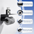 APLusee Toilet Paper Holder with Shelf Matte Black, 304 Stainless Steel Tissue Holder, Wall Mounted