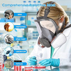 Reusable full Face Cover - 6800 full Respirаtor Face Cover,for Paint, Against Dust,Chemicals, Formaldehyde, Polishing,Staining,Car Spraying,Sanding &Cutting