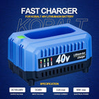40-Volt Charger Replace for Kobalt 40V Battery Charger, Compatible with Kobalt 40V Li-ion Battery KB640-03 KB240-06 KB640-06 KB245-06 KB440-03